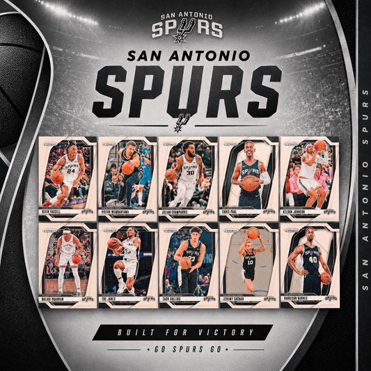 2024-25 Panini Prizm San Antonio Spurs Team Lot Wembanyama Paul NBA Card