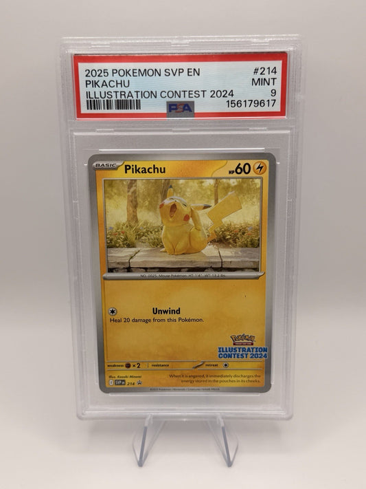 PSA 9 Pikachu Illustration Contest 2024 Promo #214 SVP Pokemon Card