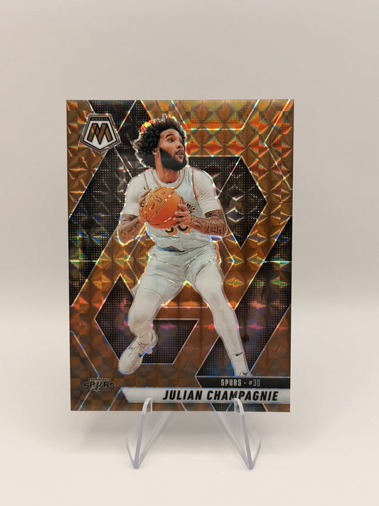 2024-25 Panini Mosaic Julian Champagnie Mosaic/75 San Antonio Spurs NBA Card