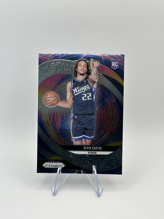 2024-25 Panini Prizm Devin Carter #23 Instant Impact RC Sacramento Kings