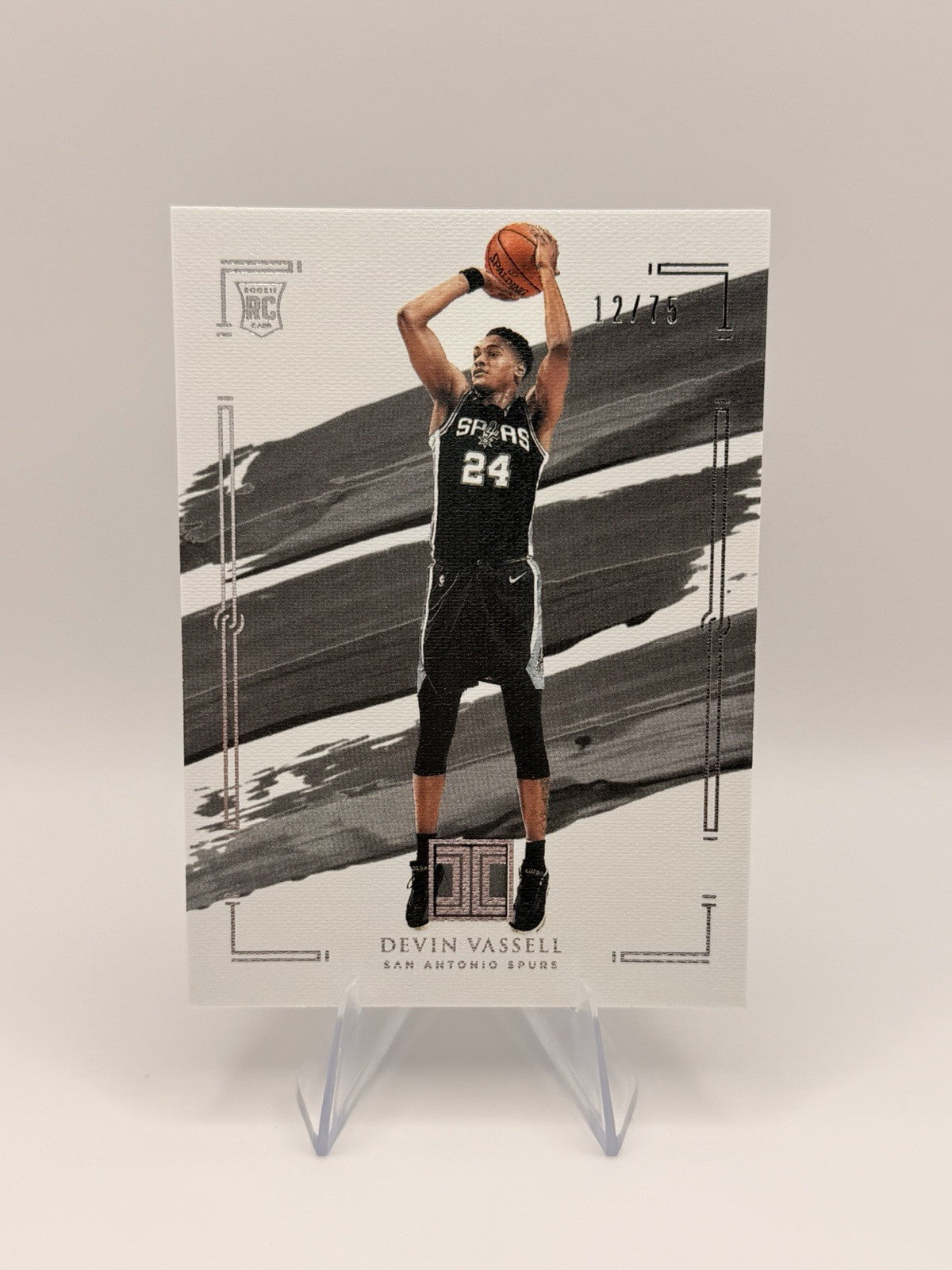 2020-21 Panini Impeccable Devin Vassell RC Rookie Silver #12/75 Spurs SSP