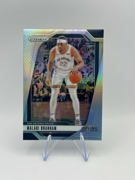 2024-25 Panini Prizm Malaki Branham #209 Silver San Antonio Spurs NBA Card