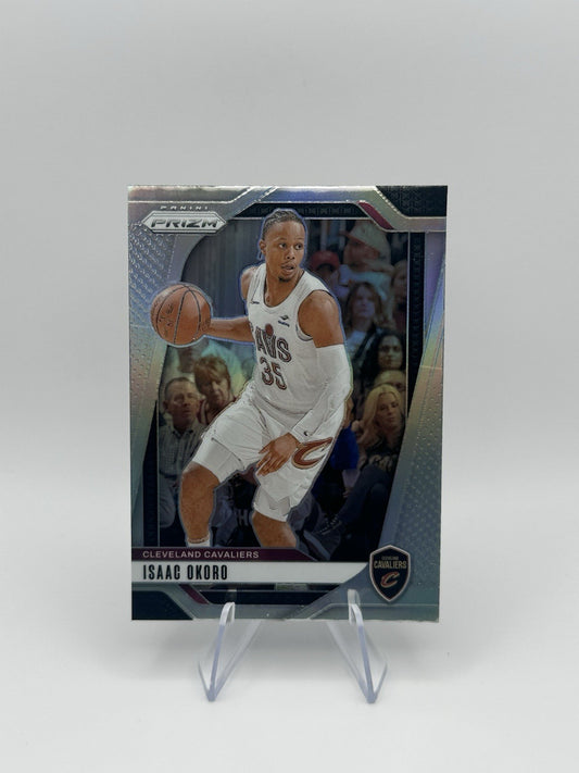 2024-25 Panini Prizm Silver Cleveland Cavaliers #163 Isaac Okoro NBA Card