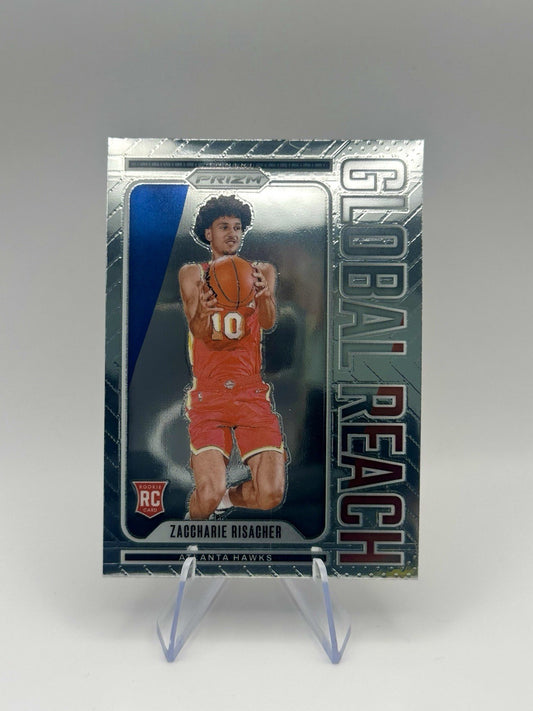 2024-25 Panini Prizm Zaccharie Risacher RC Global Reach Atlanta Hawks NBA Card