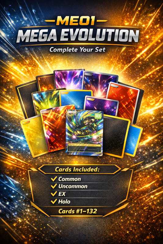 Pokémon ME01 Mega Evolution – Pick Your Card | #1–132 | Inc. Holos EX