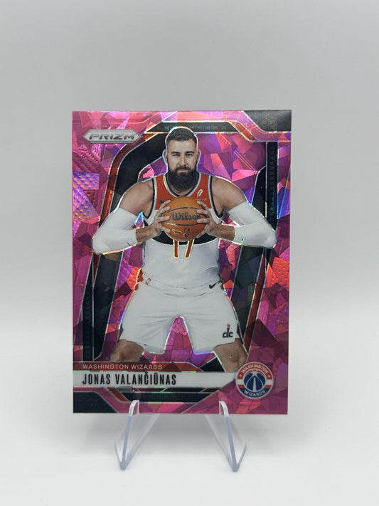 2024-25 Panini Prizm #76 Jonas Valanciunas Pink Ice Washington Wizards NBA Card