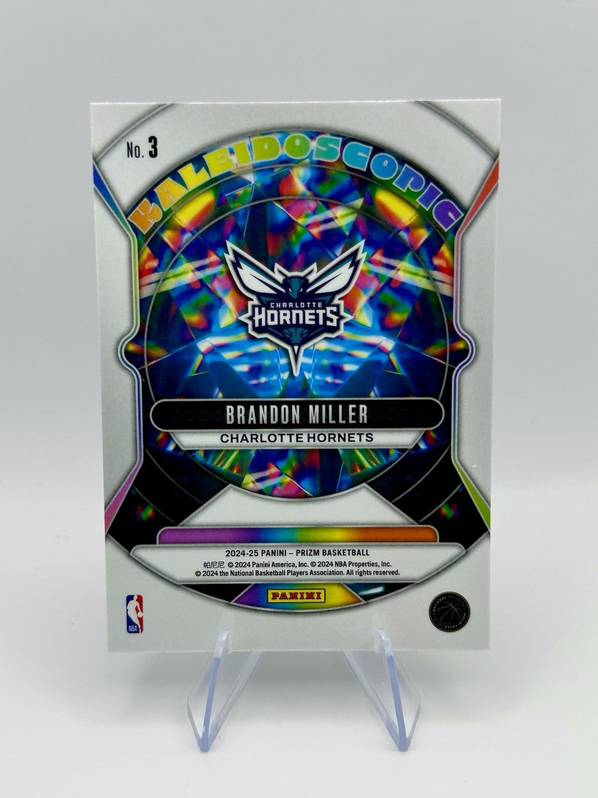2024-25 Panini Prizm Prizm Brandon Miller Kaleidoscopic Insert Hornets #3