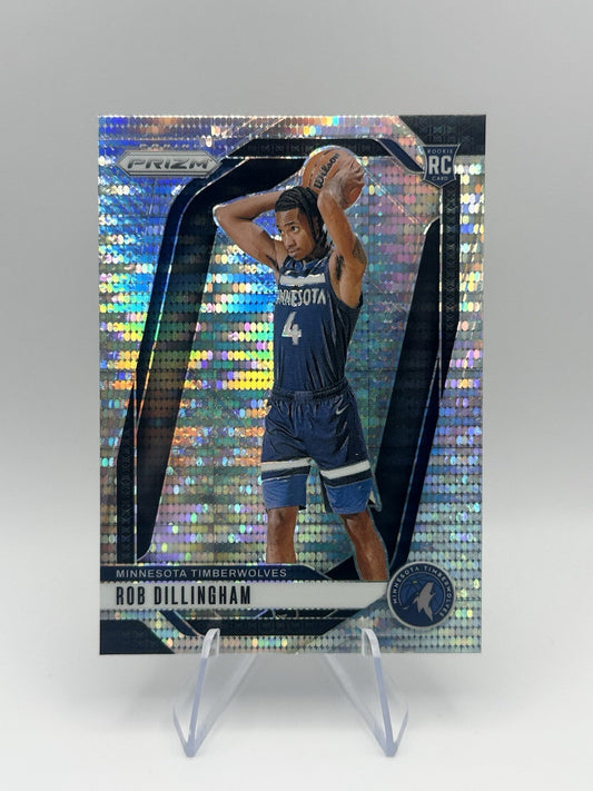 2024-25 Panini Prizm Rob Dillingham RC Pulsar #250 Minnesota Timberwolves