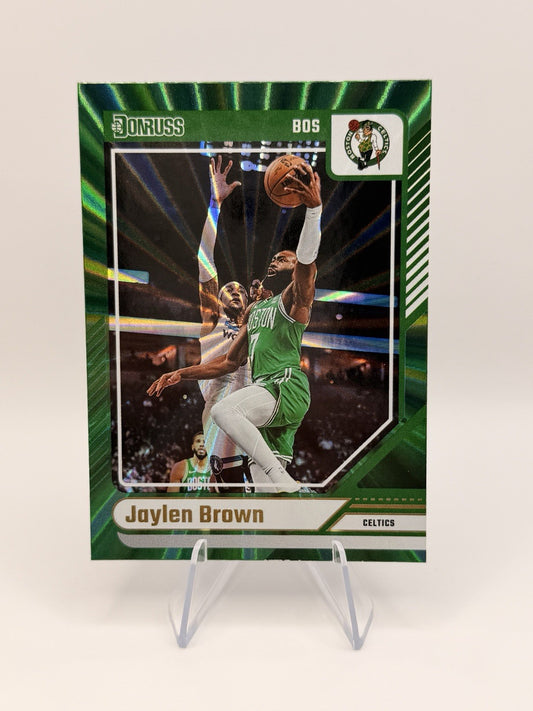 2024-25 Donruss Green Holo Laser #25 Boston Celtics Jaylen Brown Panini NBA Card