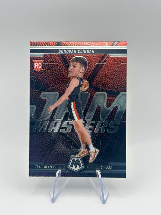 2024-25 Panini Mosaic Donovan Clingan Jam Masters RC Portland Trail NBA Card