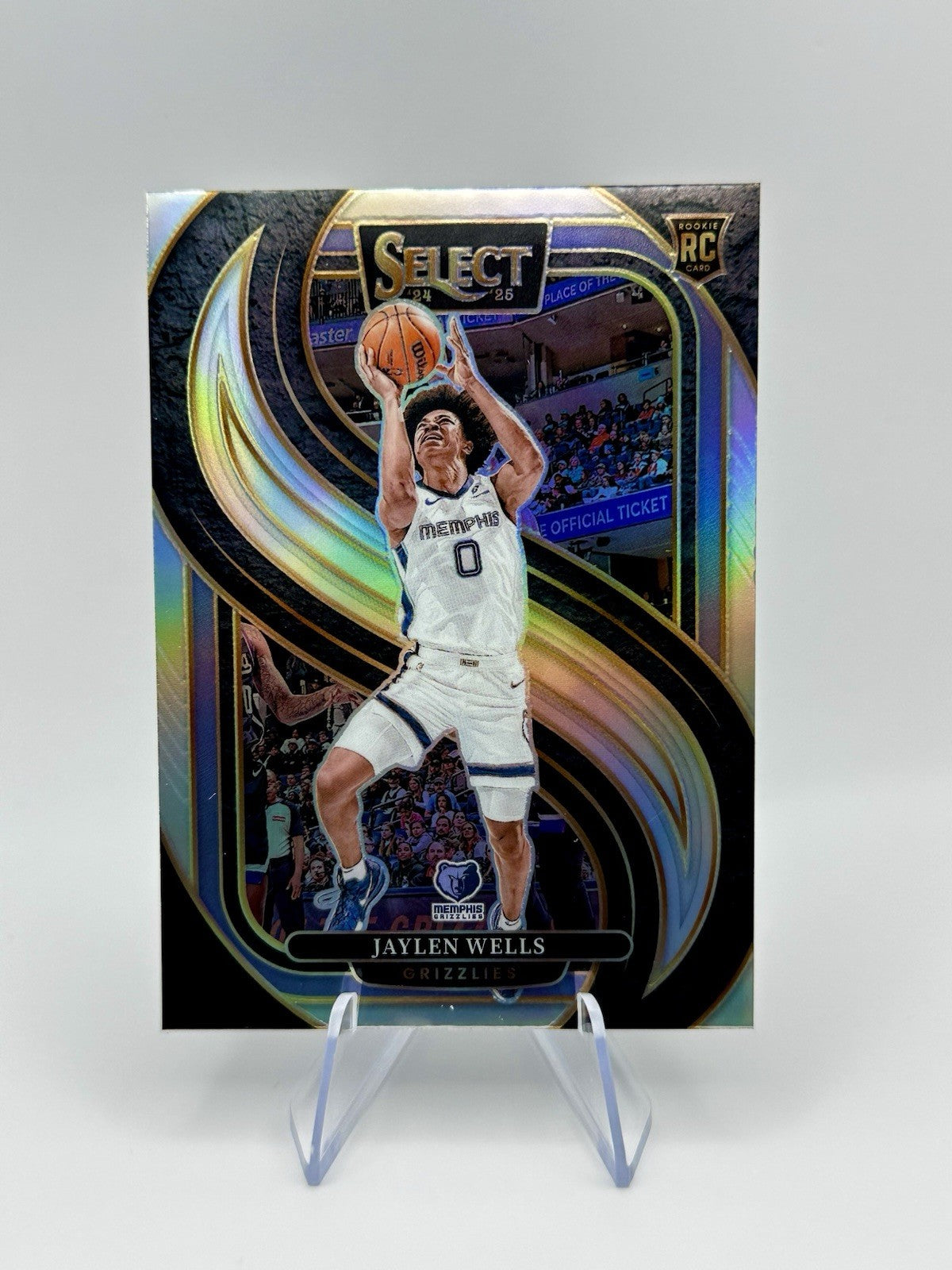 2024-25 Select Jaylen Wells Silver RC #188 Memphis Grizzlies Premier NBA Card