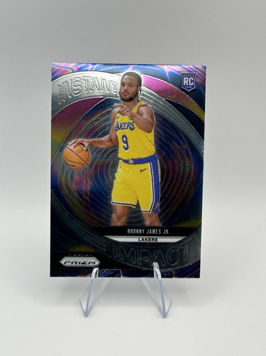 2024-25 Prizm Bronny James Jr #7 Instant Impact Silver RC Los Angeles Lakers