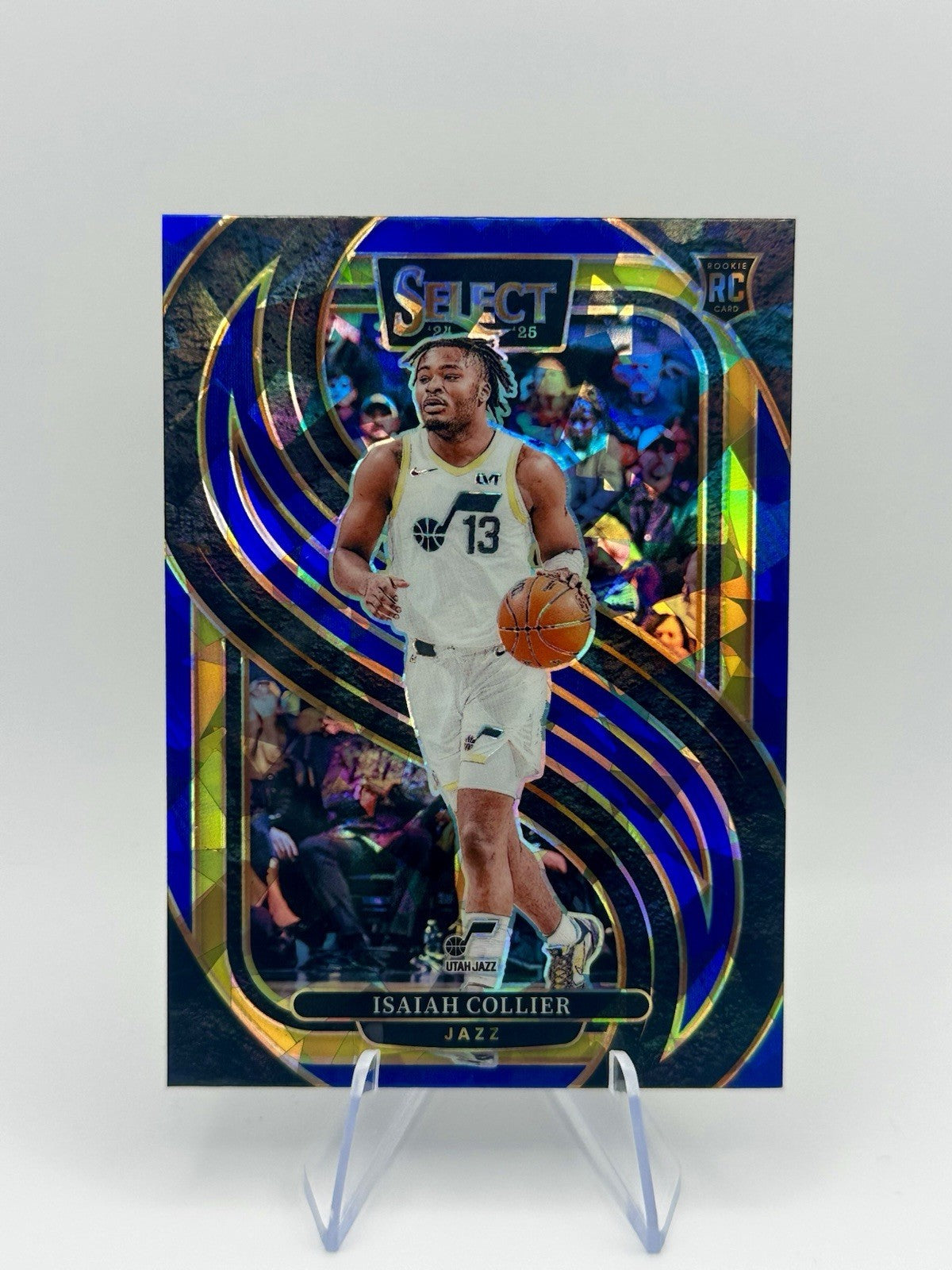2024-25 Select Isaiah Collier RC Premier Blue Cracked Utah Jazz #178 NBA Card