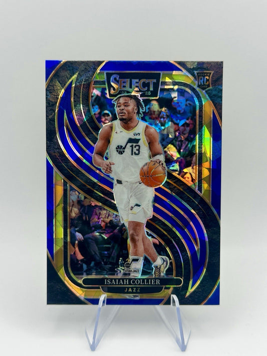2024-25 Select Isaiah Collier RC Premier Blue Cracked Utah Jazz #178 NBA Card