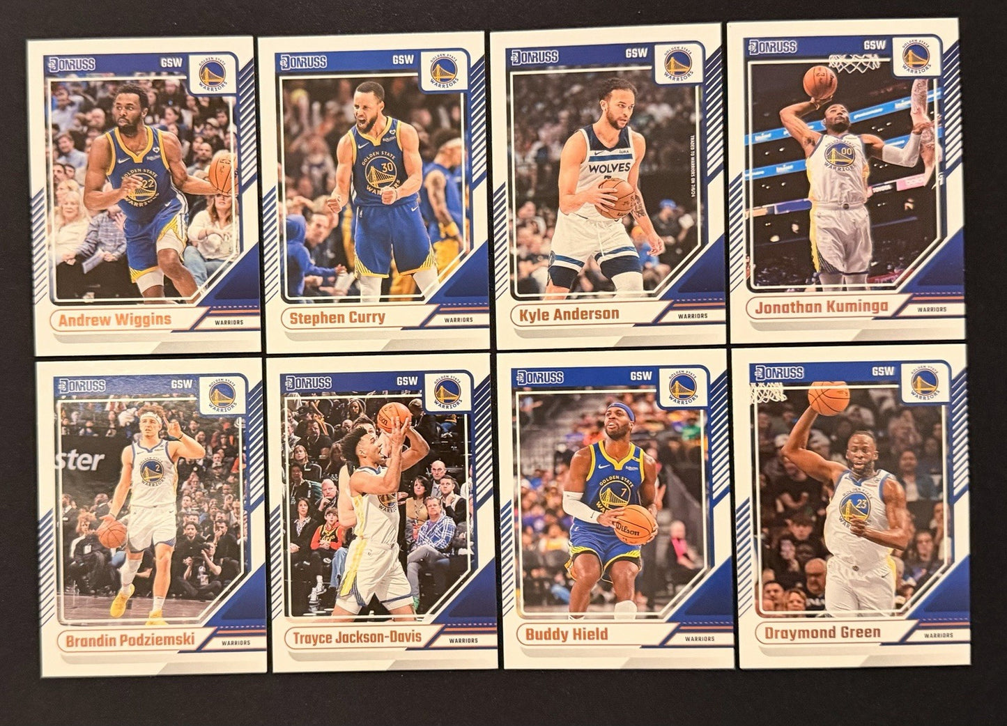 2024-25 Donruss Golden State Warriors Team Lot Curry Kuminga Green Wiggins