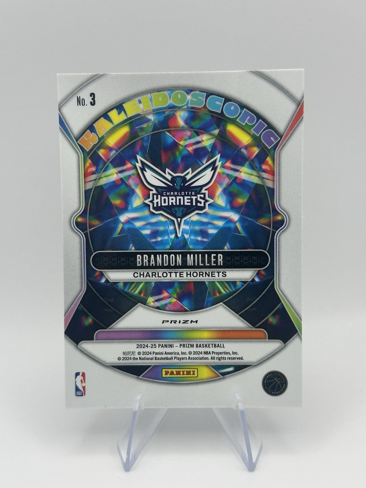 2024-25 Panini Prizm Kaleidoscopic #3 Brandon Miller Charlotte Hornets NBA Card