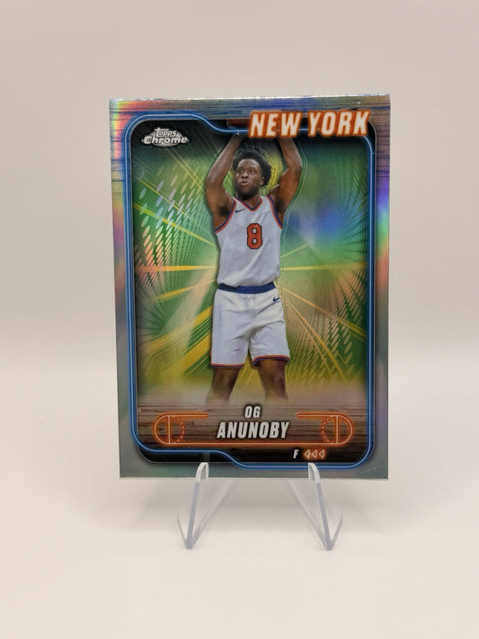 2024-25 Topps Chrome OG Anunoby Refractor New York Knicks Card NM NBA Card