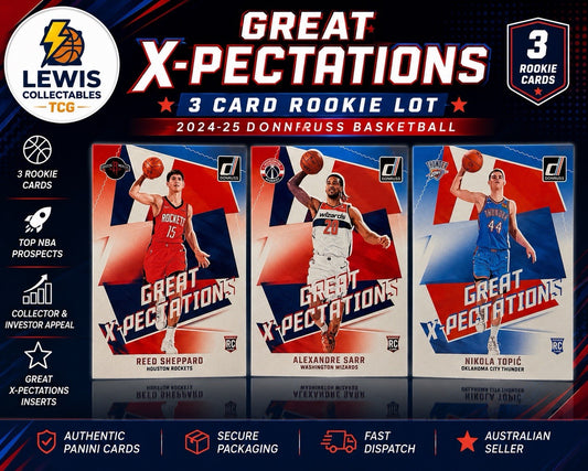 2024-25 Donruss Great X-Pectations RC Lot Reed Sheppard Sarr Topic Rookie Cards
