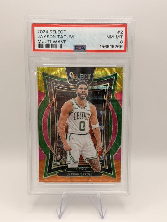Jayson Tatum 2024 Select Multi Wave /20 PSA 8 Celtics SSP Low Pop