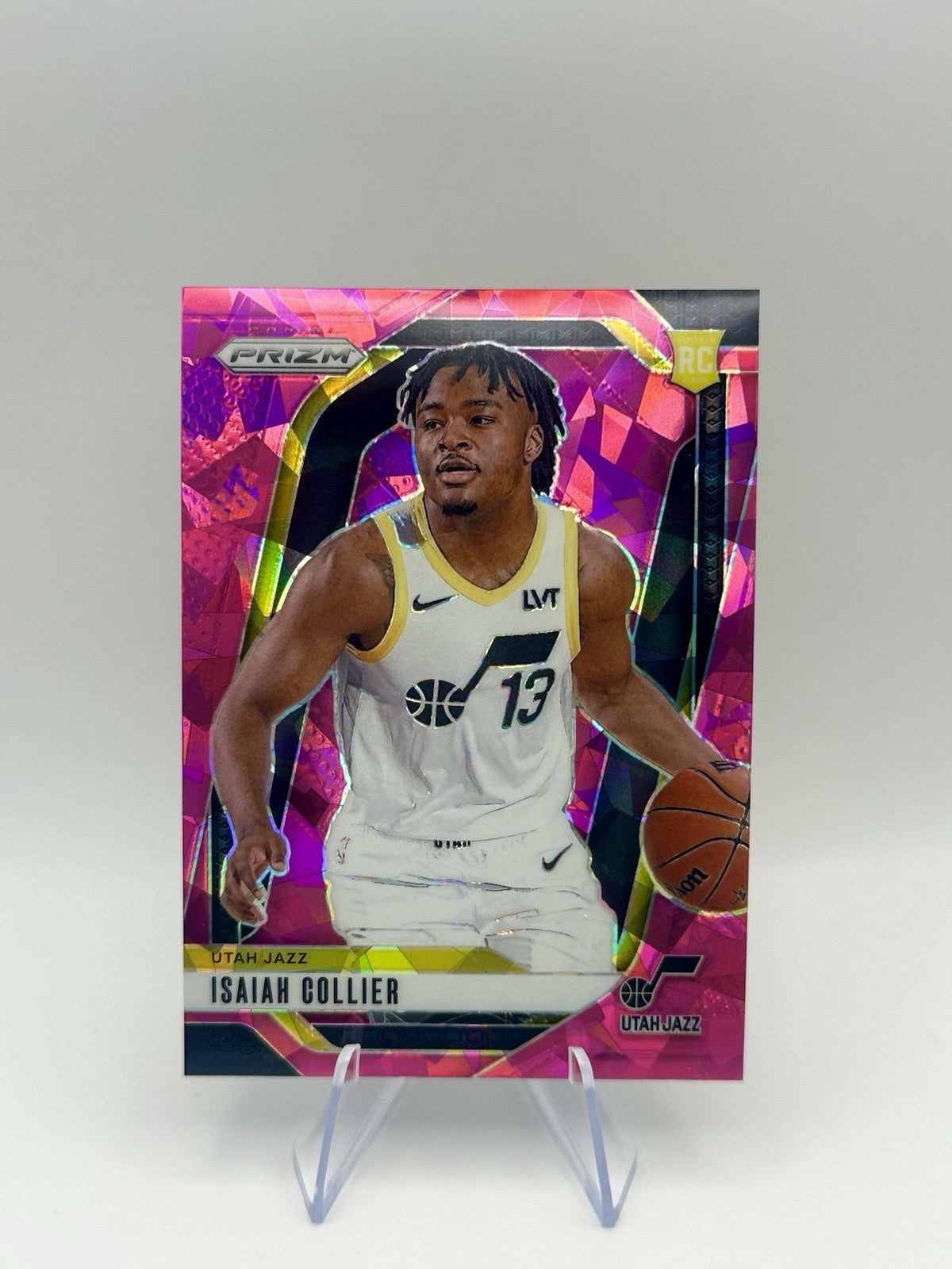 2024-25 Panini Prizm Isaiah Collier Pink Ice RC #227 Utah Jazz NBA Card