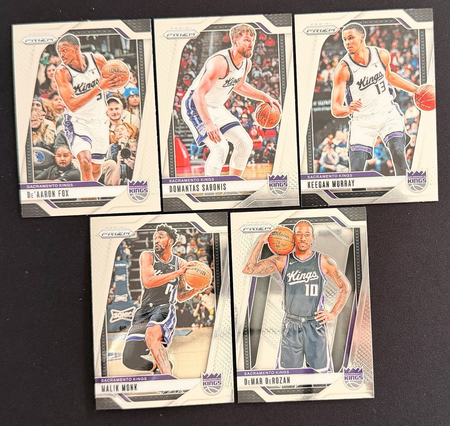 2024-25 Panini Prizm Sacramento Kings Team Lot Fox Sabonis DeRozan NBA Card