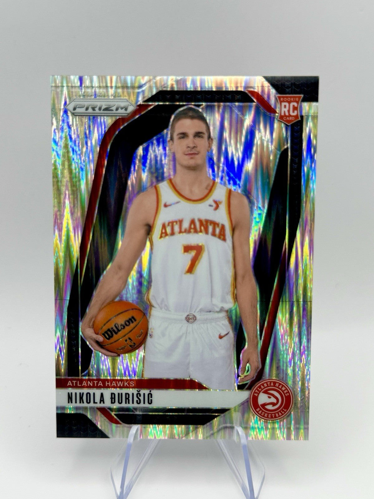 2024-25 Panini Prizm Prizm Nikola Durisic RC #229/249 Atlanta Hawks NBA Card