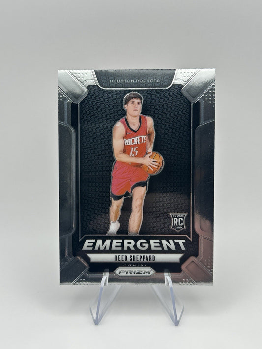 2024-25 Panini Prizm Reed Sheppard Emergent RC Insert RC Houston Rockets #26