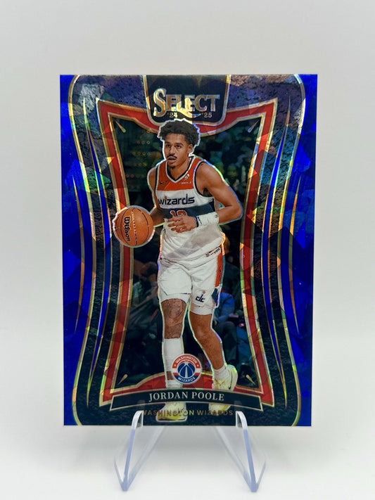 2024-25 Select Jordan Poole Blue Cracked Ice Prizm Washington Wiz NBA Card