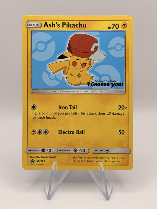 Ash’s Pikachu SM113 Kalos Cap Pokemon Promo I Choose You Movie 2017