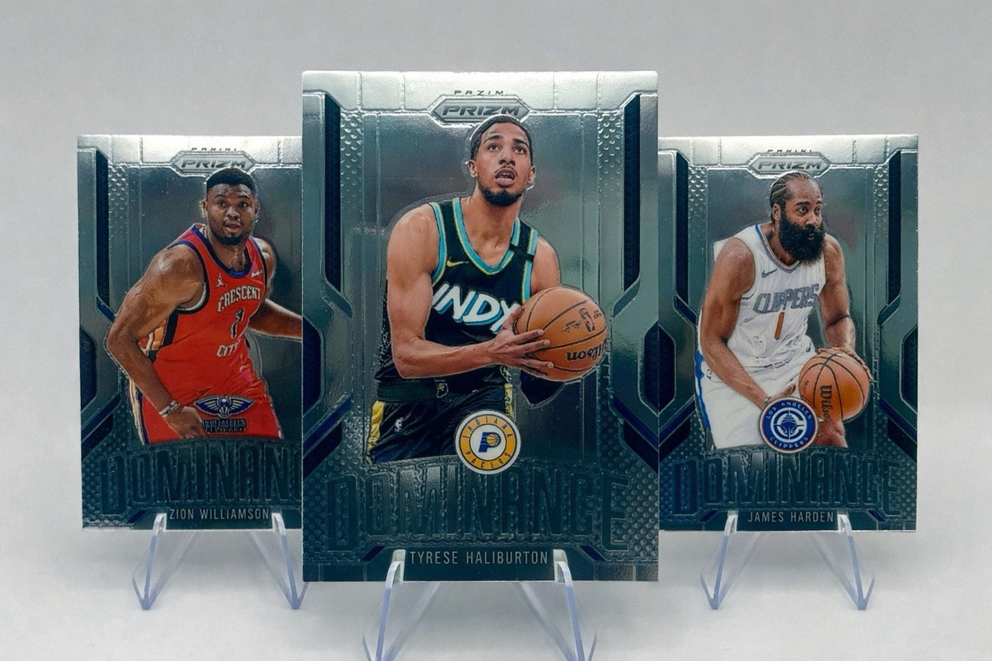 2024-25 Panini Prizm Dominance Star Lot Zion Haliburton Harden NBA Card