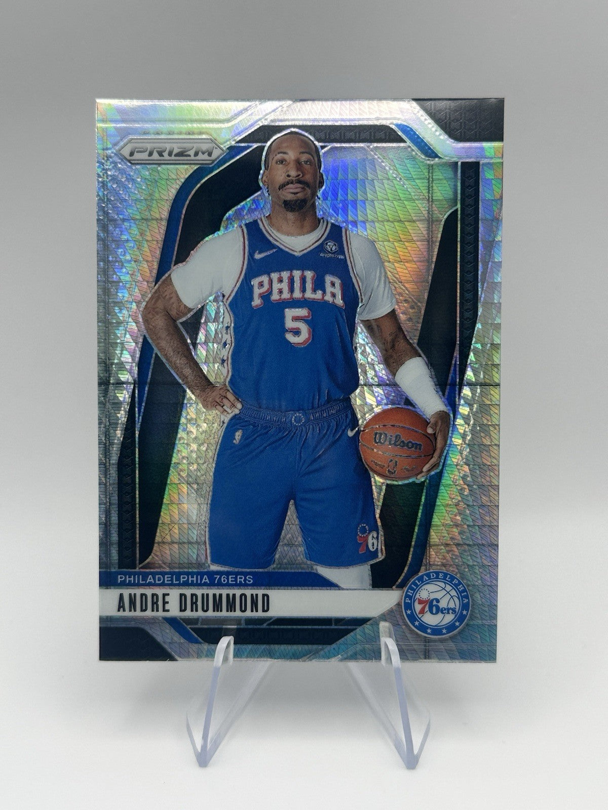 2024-25 Panini Prizm Andre Drummond Pulsar Prizm #18 Philadelphia 76ers NBA Card