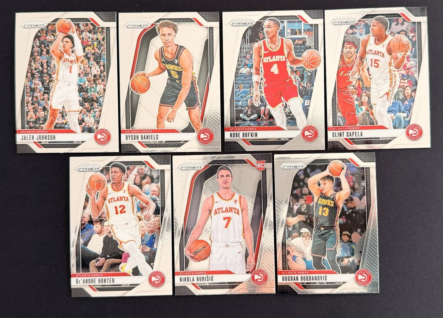 Atlanta Hawks Team Lot Panini Prizm Cards Jalen Johnson Dyson Daniels RC +