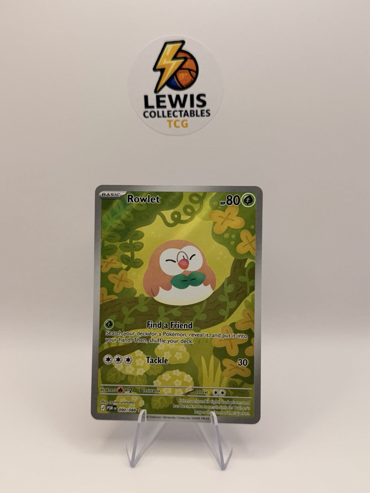 Pokemon Rowlet IR 090/088 Illustration Rare Perfect Order ME03 Near Mint