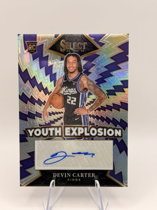 2024-25 Panini Prizm Select Devin Carter Youth Explosion Auto Rookie RC Kings