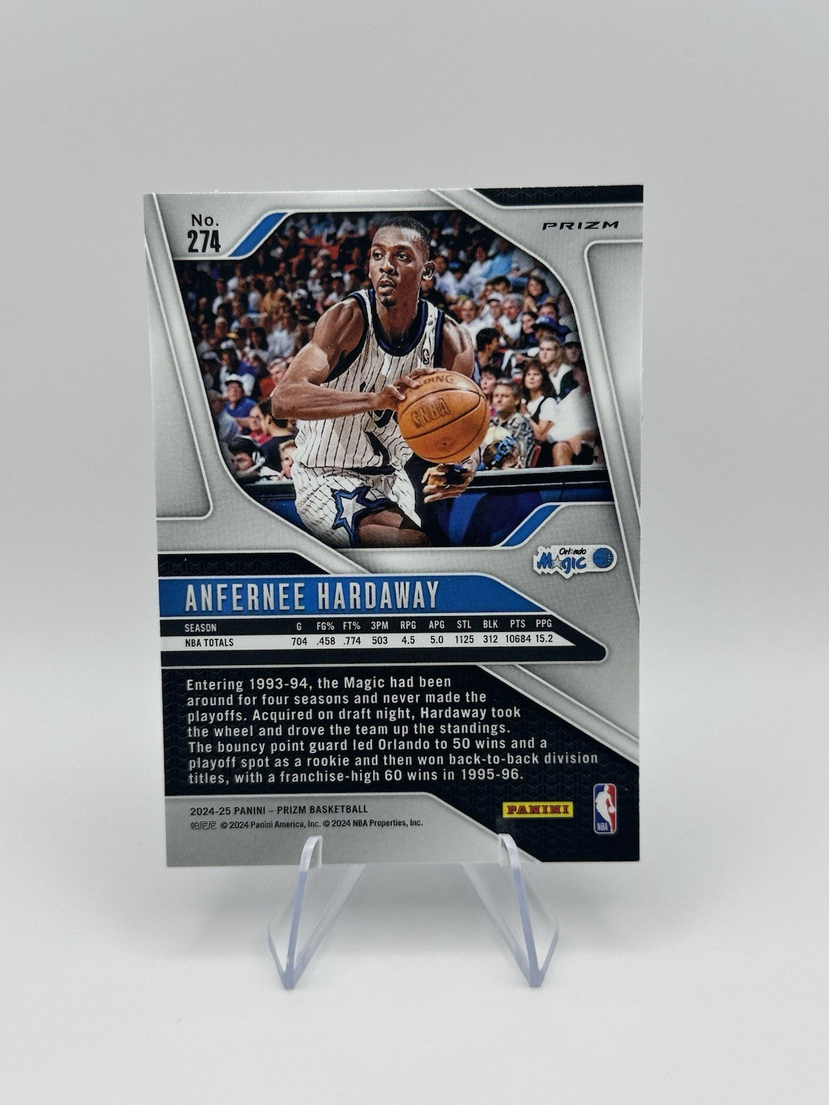 2024-25 Panini Prizm #274 Anfernee Hardaway Silver Orlando Magic NBA Card
