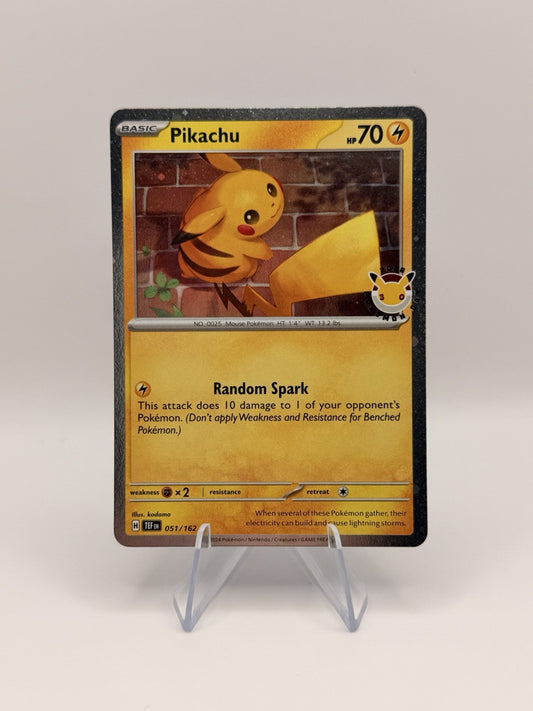 Pikachu 051/162 Pokemon Day 2026 30th Anniversary Stamped Cosmos Holo Promo