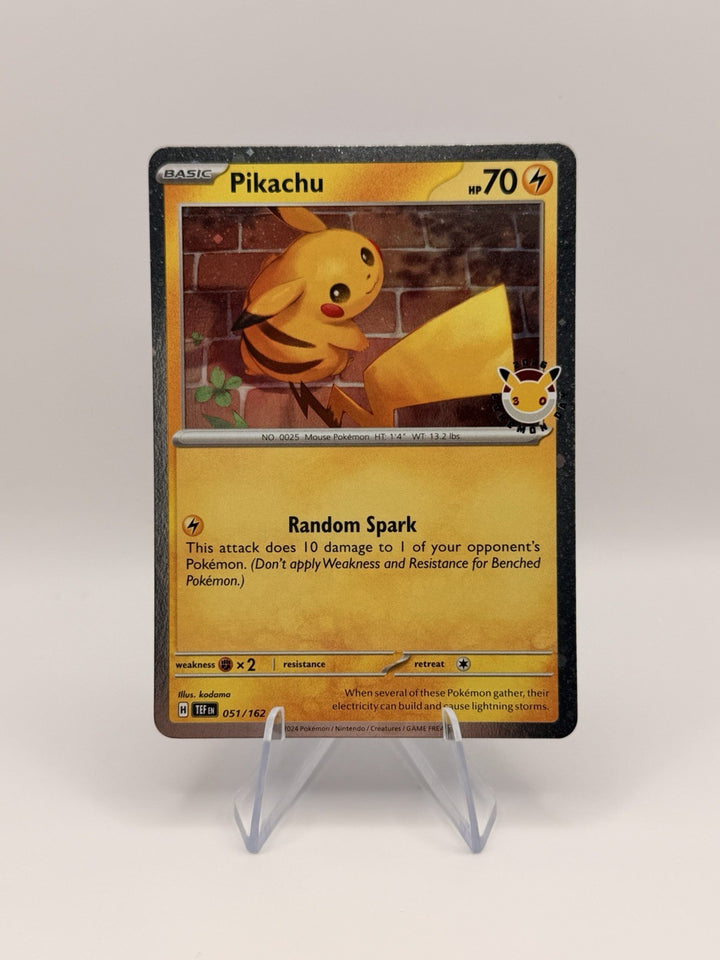 Pikachu 051/162 Pokemon Day 2026 30th Anniversary Stamped Cosmos Holo Promo