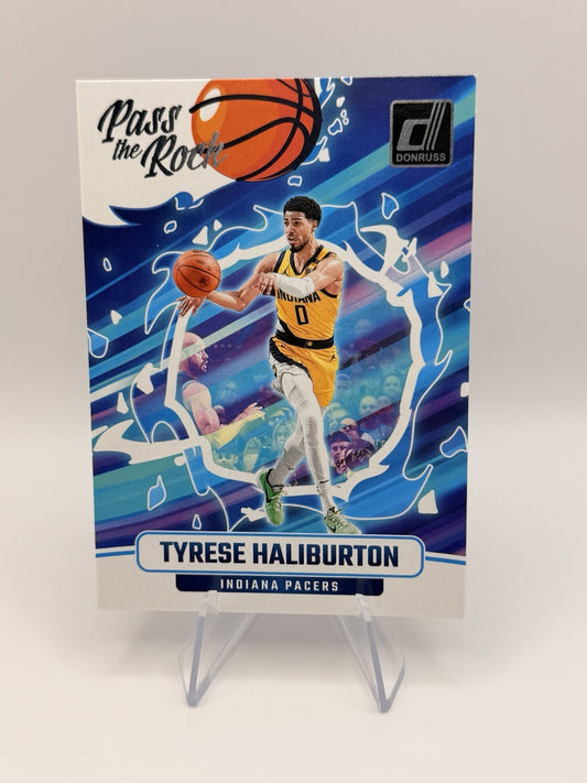 2024-25 Panini Donruss Pass The Rock Tyrese Haliburton Insert Indiana Pacers #2