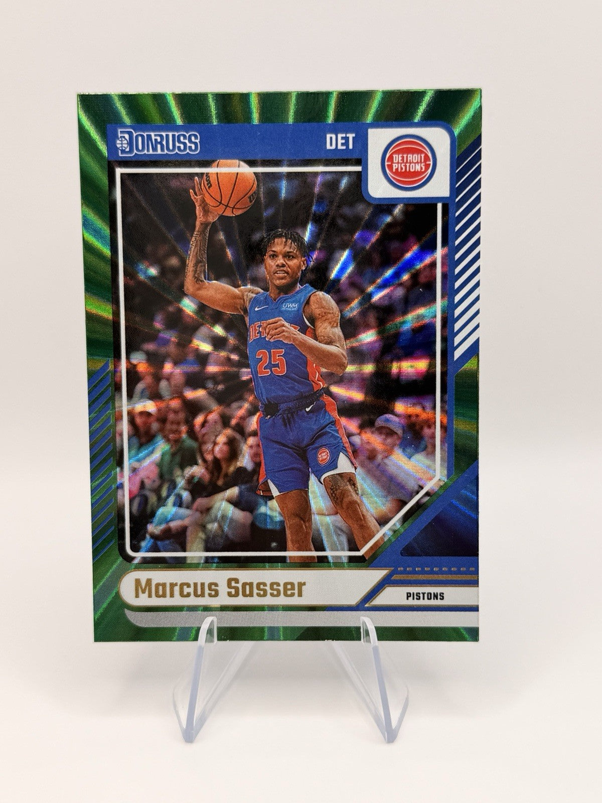 2024-25 Panini Donruss Marcus Sasser Green Laser Parallel Detroit Pistons #9