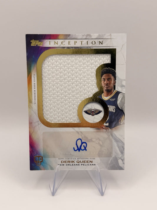 Derik Queen 2025-26 Topps Inception Rookie Jumbo Relic Auto RC RJ-DQ Pelicans