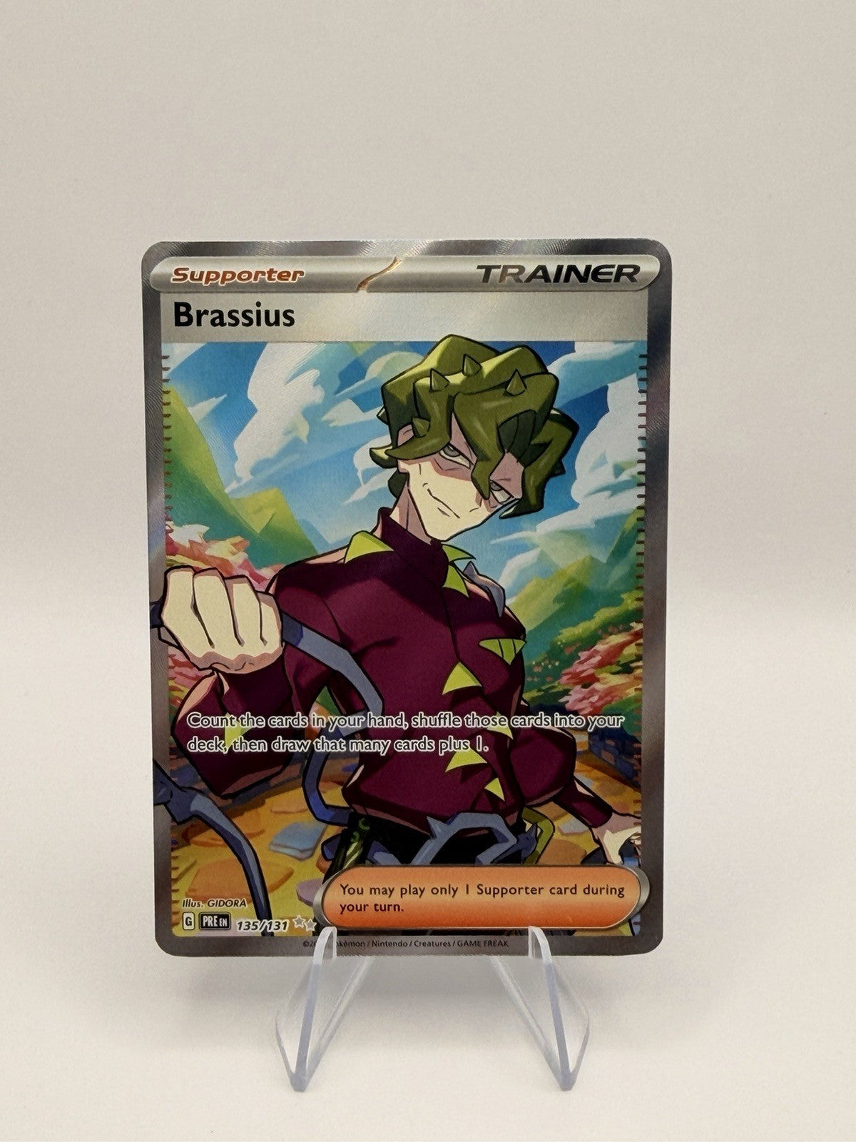 Pokemon Brassius Illustration Rare 135/131 Prismatic Evolutions IR NM