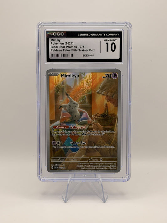 CGC 10 Mimikyu SVP 075 Paldean Fates ETB Promo Pokemon Gem Mint