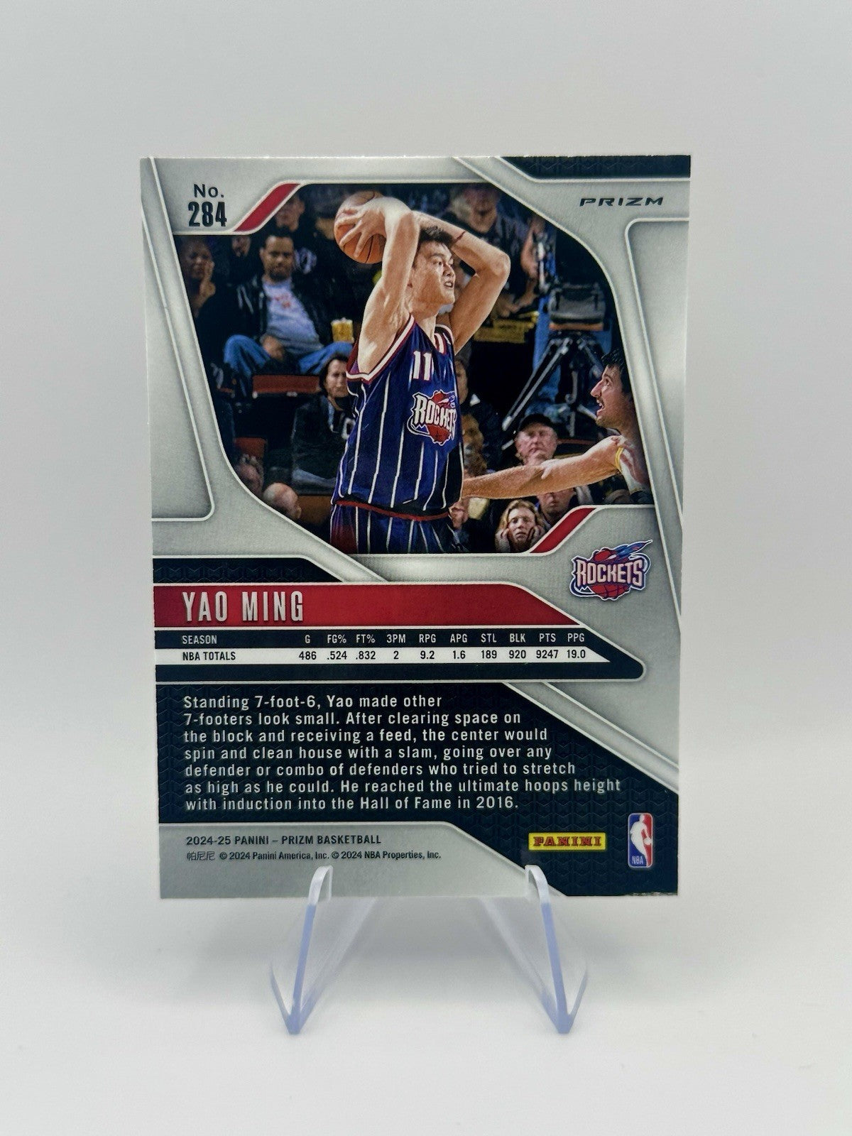 2024-25 Panini Prizm Yao Ming #284 Silver Prizm Houston Rockets NBA Card