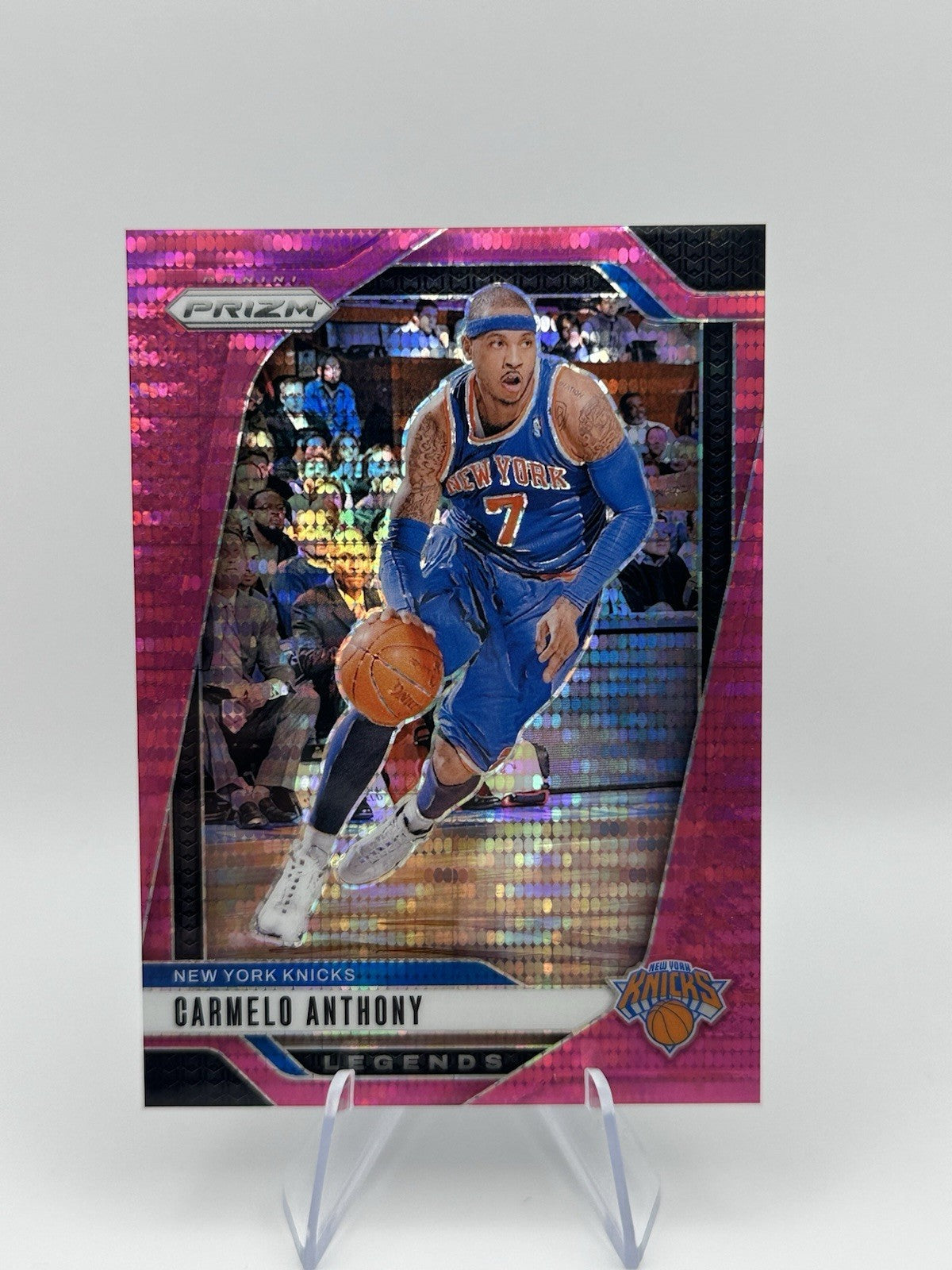 2024-25 Panini Prizm Carmelo Anthony Pink Disco 26/42 #285 New York Knicks SP