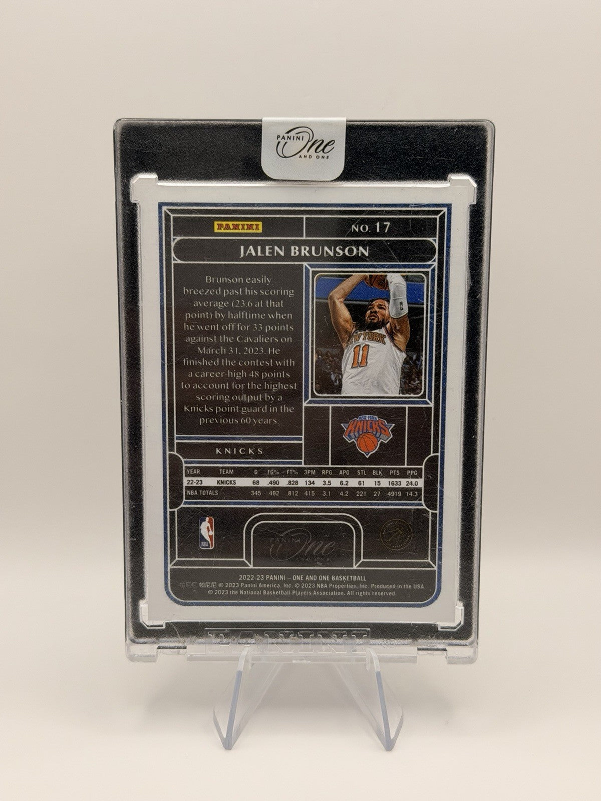 2021-22 Panini One and One /99 Jalen Brunson #80 hs9