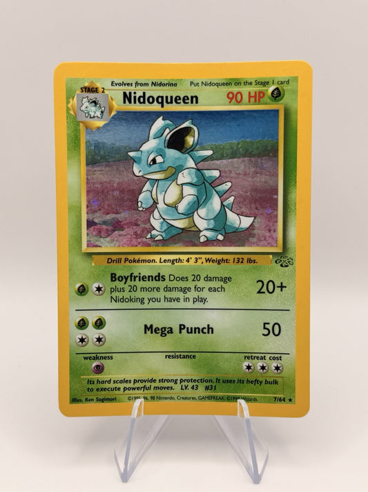 Nidoqueen Holo Rare 7/64 Jungle Set WOTC 1999 LP Pokémon TCG Vintage