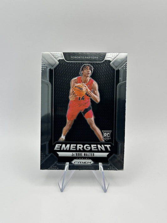 2024-25 Panini Prizm Emergent RC #27 Ja'Kobe Walter Toronto Raptors RC NBA Card