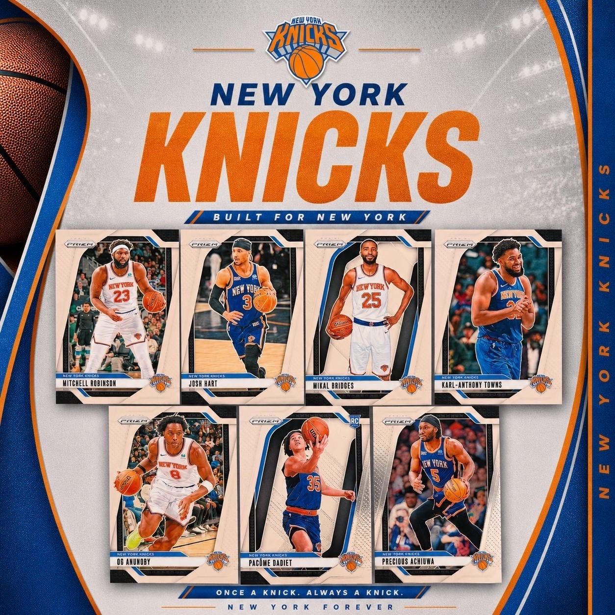 New York Knicks Team Lot Panini Prizm Cards Towns Bridges Hart RC NM NBA Card