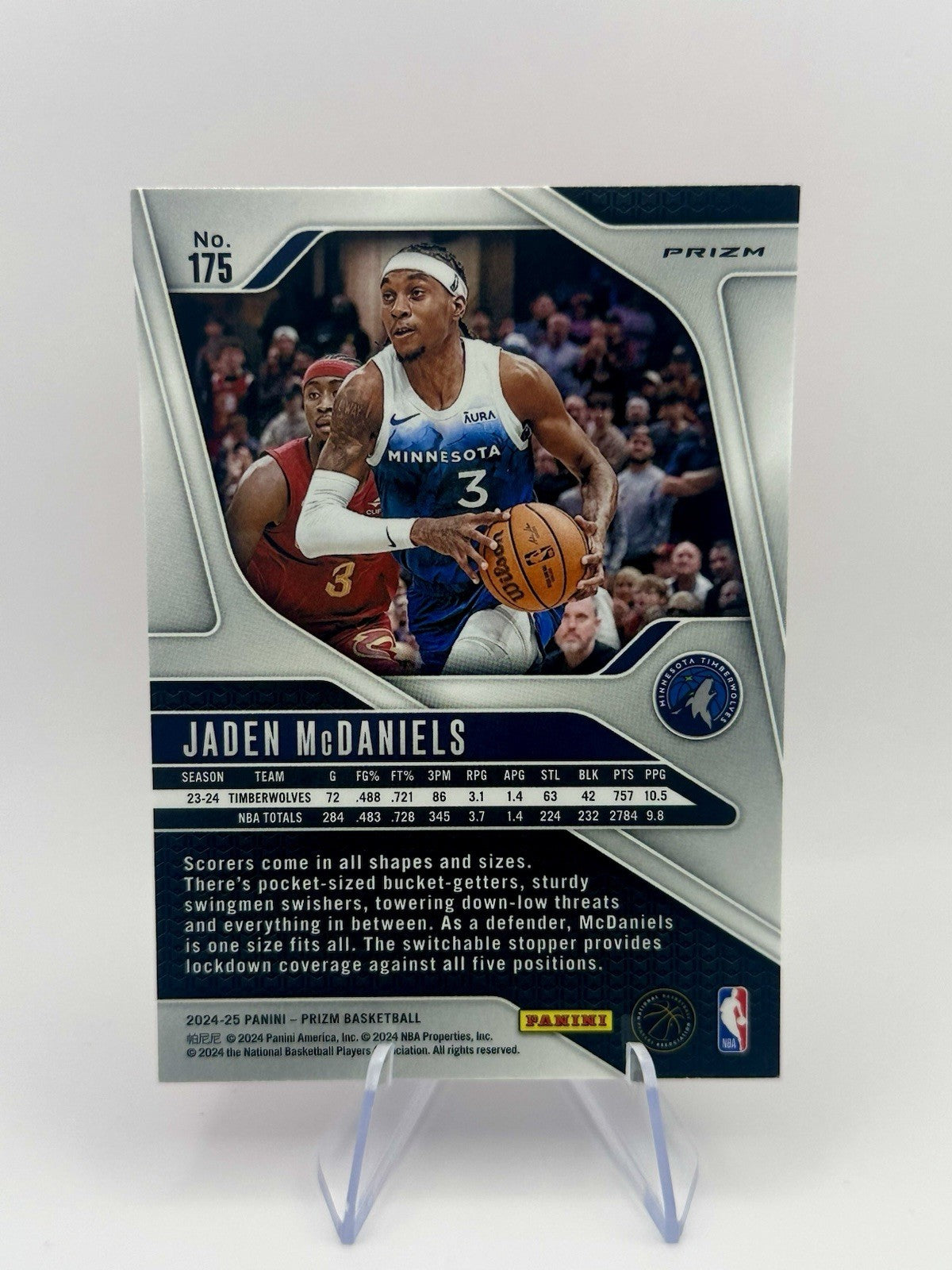 2024-25 Panini Prizm Jaden McDaniels Pink Ice #175 Minnesota Timberwolves