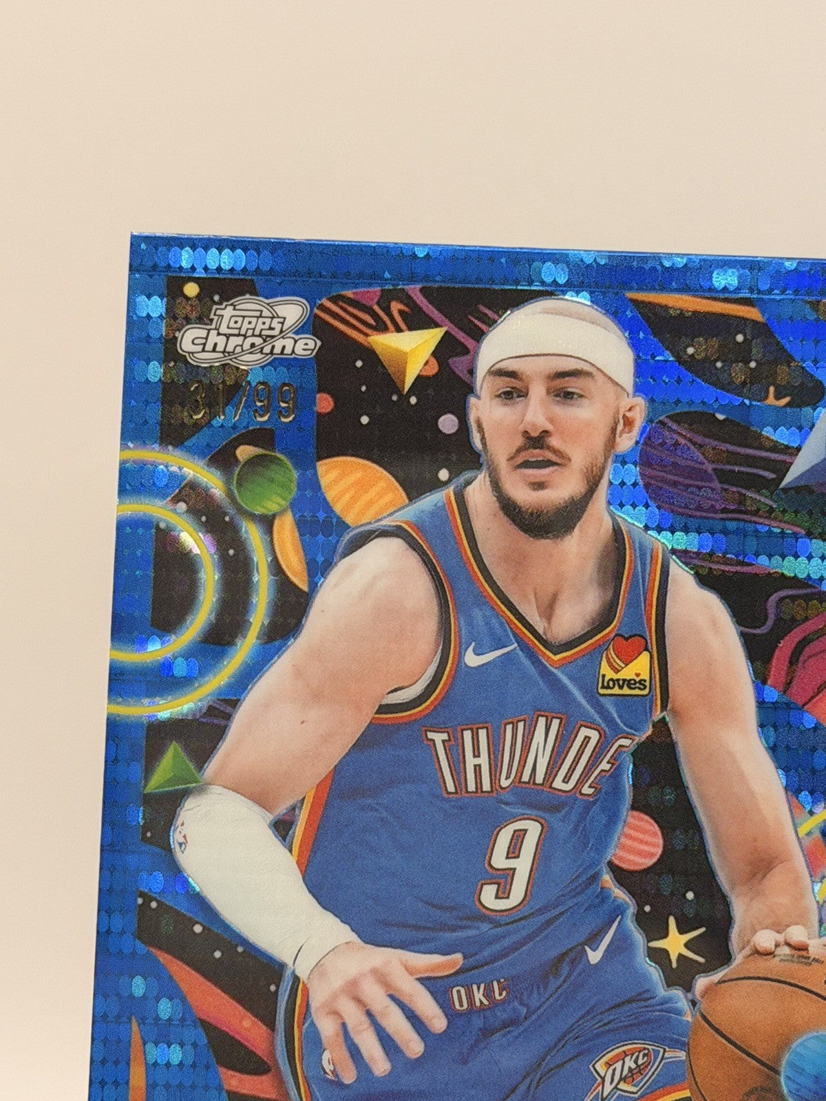 2025 Topps Chrome Alex Caruso Blue Refractor /99 Oklahoma City Thunder #103